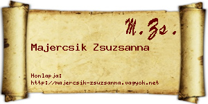 Majercsik Zsuzsanna névjegykártya