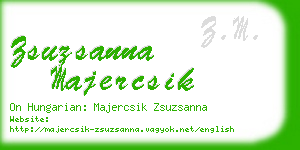 zsuzsanna majercsik business card